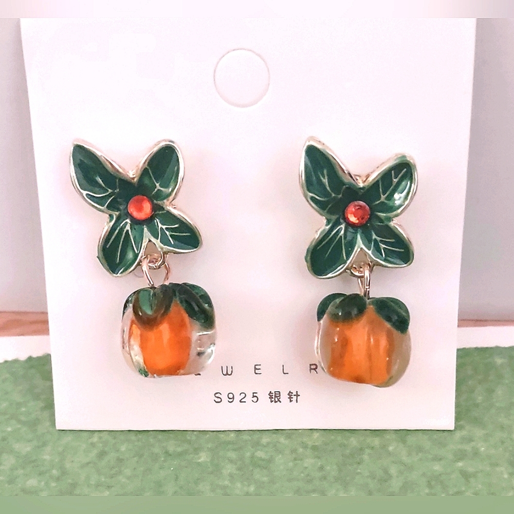 Peach Dangle Earrings